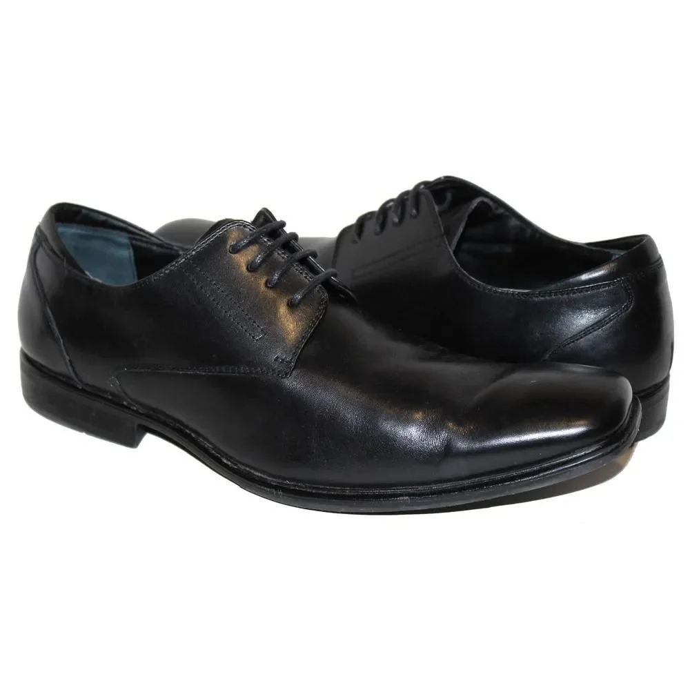 ALFANI Crown Black Leather Dress Oxfords Size 11 M